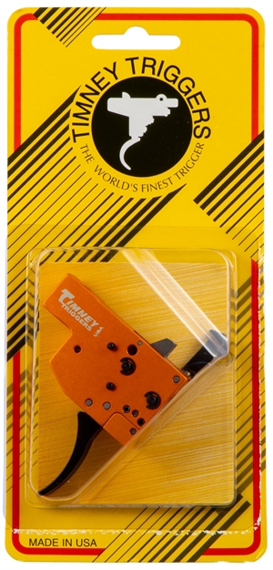 Picture of  Timney Triggers 430 Replacement Trigger  Two-Stage Curved Trigger With 8 Oz/1 LB Draw Weight & Black/Orange Finish For Tikka T3 081950430000