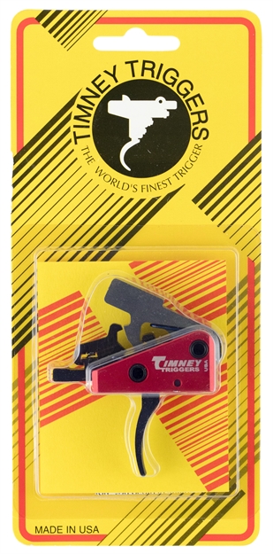 Picture of  Timney Triggers 662S Targa Short Trigger  Two-Stage Curved Trigger With 2 Lbs Draw Weight & Black/Red Finish For Ar-Platform 081950662234