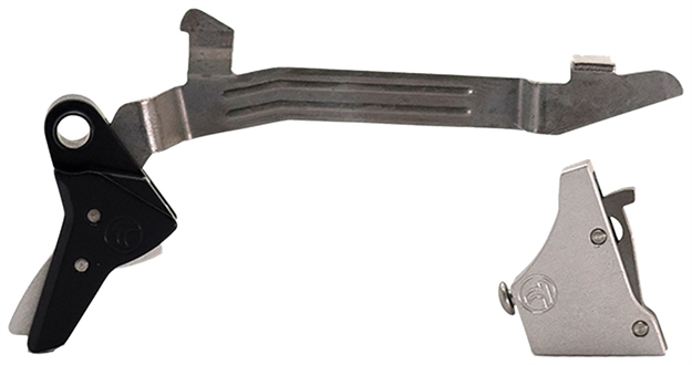 Picture of Timney Triggers Alphaglock34lrgsilvr Alpha Competition 45 Acp/10Mm Auto, Silver Straight Trigger, Compatible W/Glock Gen3-4 Alpha Glock 3-4 - Larg
