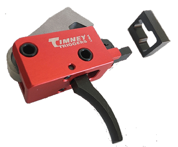 Picture of  Timney Triggers 682 Pcc Trigger  Two-Stage Curved Trigger With 2 Lbs Draw Weight & Black/Red Finish For Ar-Platform 081950682003