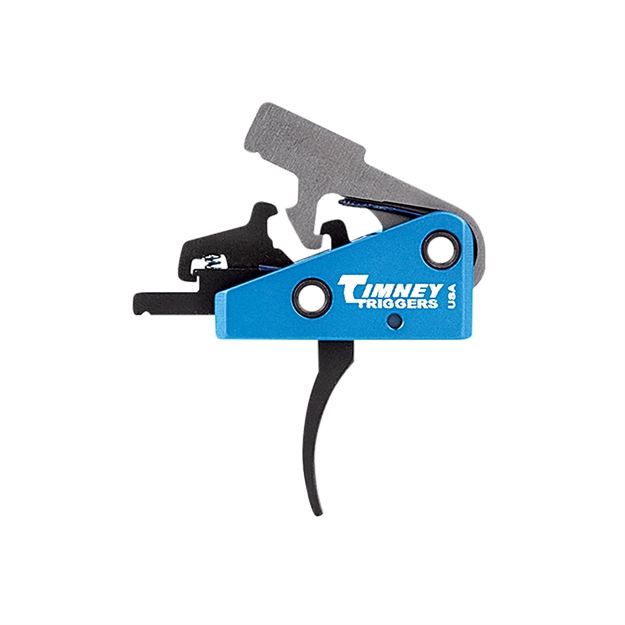 Picture of  Timney Triggers 663S Targa Long Trigger  Two-Stage Curved Trigger With 2 Lbs Draw Weight & Black/Blue Finish For Ar-Platform