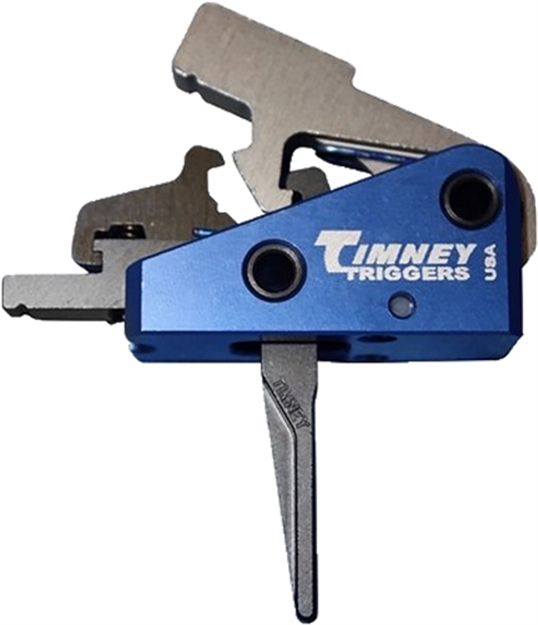 Picture of Timney Triggers 663Sst Targa Long Trigger  Two-Stage Straight Trigger With 2 Lbs Draw Weight & Black/Blue Finish For Ar-Platform 663S-ST 081950663507