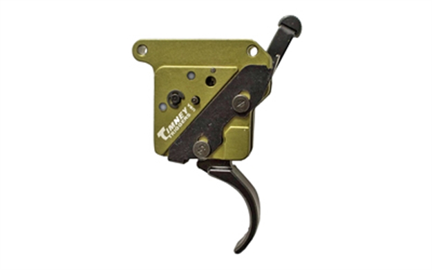 Picture of  Timney Triggers 510V2 Elite Hunter  Curved Trigger With 3 Lbs Draw Weight & Black/Green Finish For Remington 700 Right