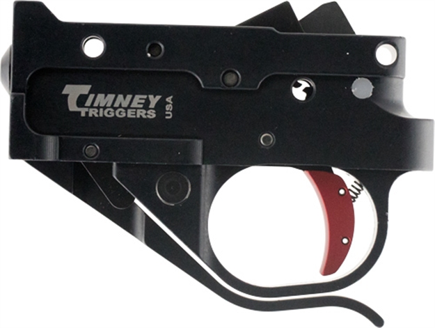 Picture of Timney Triggers 10222C Replacement Trigger  Single-Stage Curved Trigger With 2.75 Lbs Draw Weight & Black/Red Finish For Ruger 10/22 1022-2C 081950102242