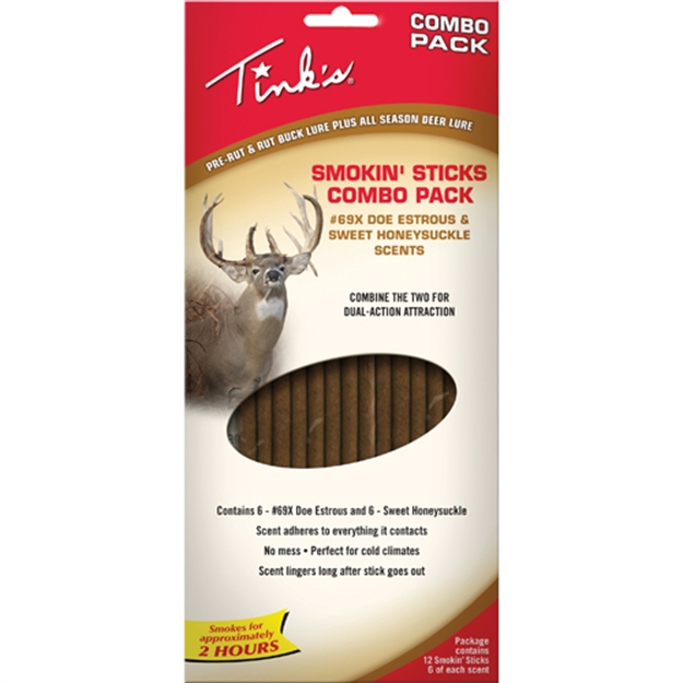 Picture of Tinks Smokin' Sticks Honeysuckle & 69-X Combo 12Pk W5895 049818212403