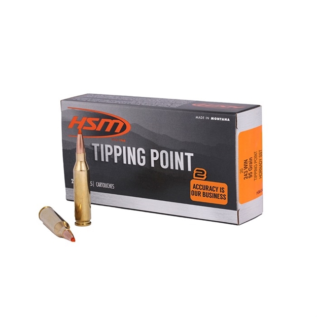 Picture of Hsm 24322N Tipping Point Super Shock Tip 243 Win 95 GR Hornady Sst 20 Per Box/ 25 Case 243-22-N