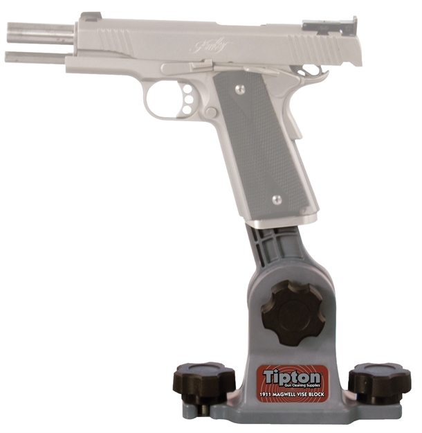 Picture of  Tipton 558080 1911 Mag Well Vise Block Gun Vise Handgun Firearm Gray/Red Polymer 661120580805