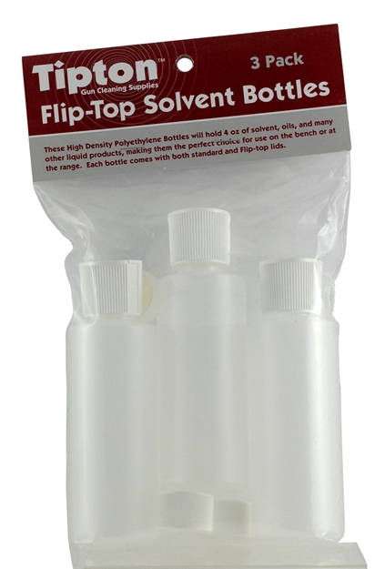 Picture of  Tipton 197624 Flip Top Solvent Bottles 4 OZ Plastic 3 Per Pkg