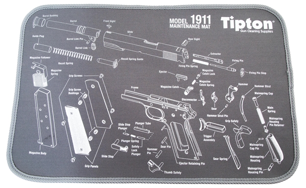 Picture of  Tipton 558680 Maintenance Mat  Black/Gray Neoprene Top W/Rubber Back 11"X17" 1911 Parts Diagram