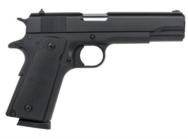 Picture of Tisas 10100518 1911 A1 Service 45 Acp 7+1, 5" Black Steel Barrel, Black Cerakote Serrated Steel Slide, Black Cerakote Steel Frame W/Beavertail, Ambidextrous 1911A1S45 713135218539
