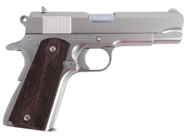 Picture of Sds 1911 Tank Commandr 45Acp 4.25" Bbl Wood Grip 7Rd Nickl< 1911A1TC45M 723551440551