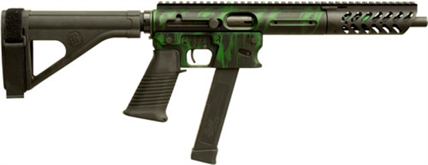 Picture of Tnw Firearms Inc Aero Survival Pistol 9Mm 10.25" 33Rd W/Brace Tiger Grn