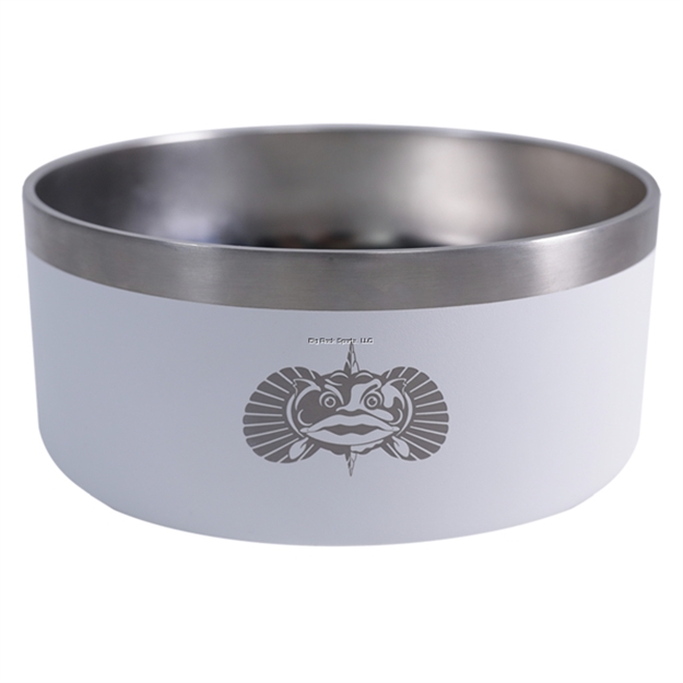Picture of Toadfish Dog Bowl - White