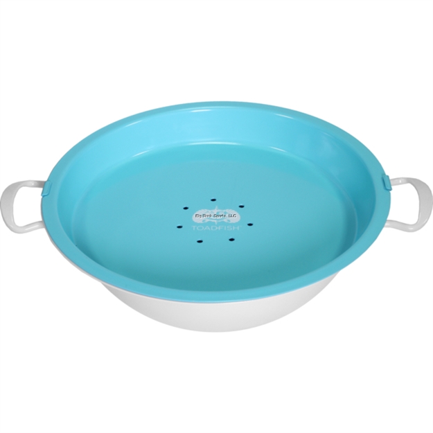 Picture of Toadfish Ultimate Seafood Bowl, Stainless Steel, Teal/White - Raw OR Steamed