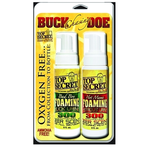 Picture of Top Secret Buck Chasing Doe Foaming Deer Urine Combo