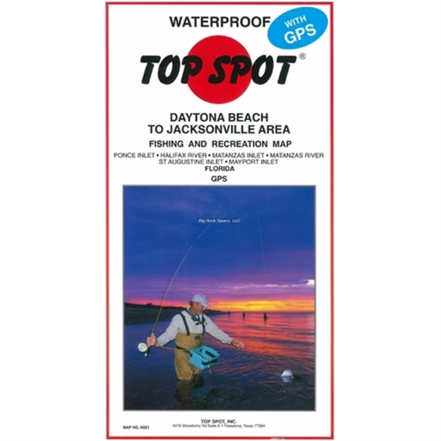 Picture of Top Spot Map- Daytona Jacksonvil Ponce Inlet Mayport Inlet Gps