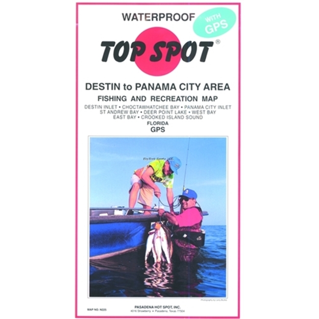 Picture of Top Spot Map- Destin TO Panama Destin Inlet TO Crooked Island Sound Gps