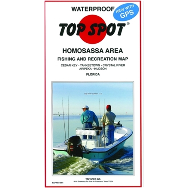 Picture of Top Spot Map- Homosassa Area Cedar Key TO Hudson
