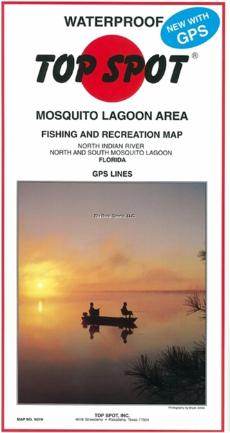 Picture of Top Spot Map- Mosquito Lagoon N Indian River N&S Mosquito Lagoon Gps Lines