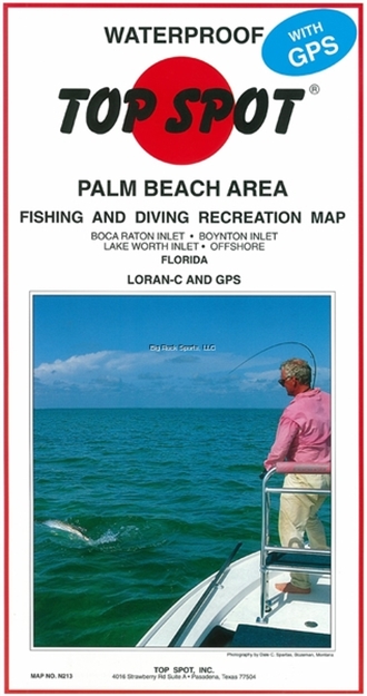 Picture of Top Spot Map- Palm Beach Area Boca Inlet TO Lake Worth Inlet Offshore / Loran-C & Gps