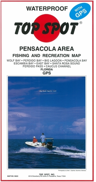 Picture of Top Spot Map- Pensacola Area Wolf Bay TO Cactus Channel Gps