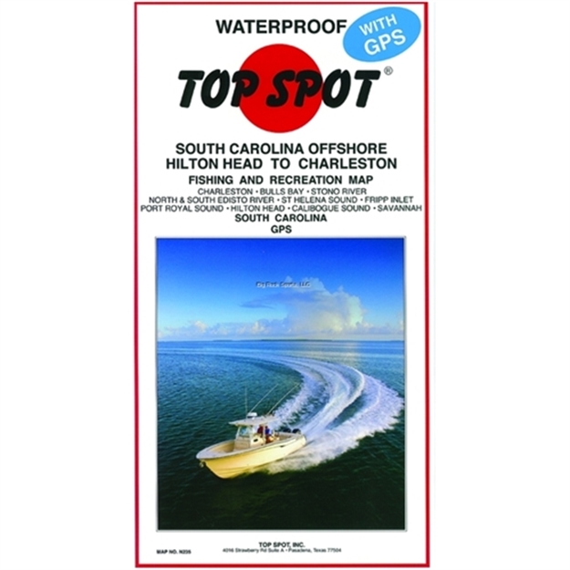 Picture of Top Spot Map- South Carolina Offshore-Hilton Head TO Charleston