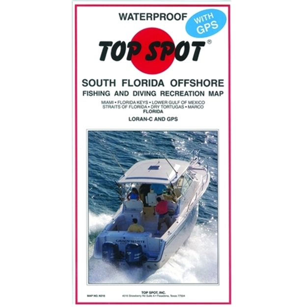 Picture of Top Spot Map- South Fla Ofshore Miami TO Marco Loran-C & Gps Lines