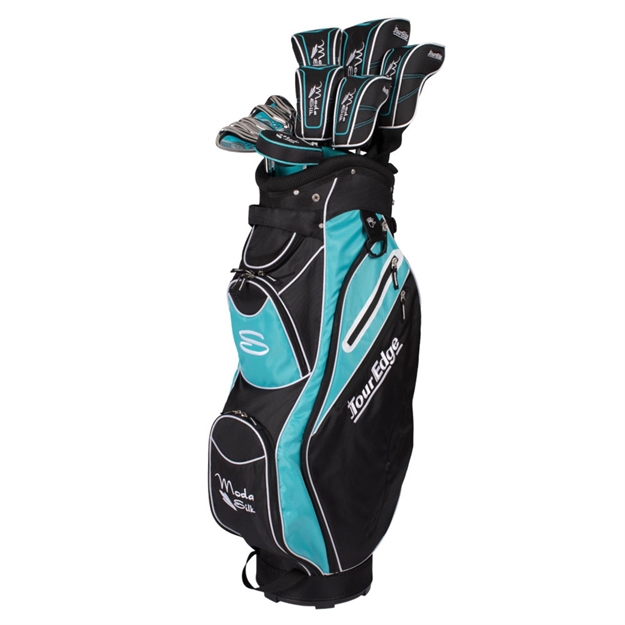 Picture of Tour Edge Moda Silk Womens Golf Set-Black-Lt Blue-Rh-Tall SJSRGL11.B+1