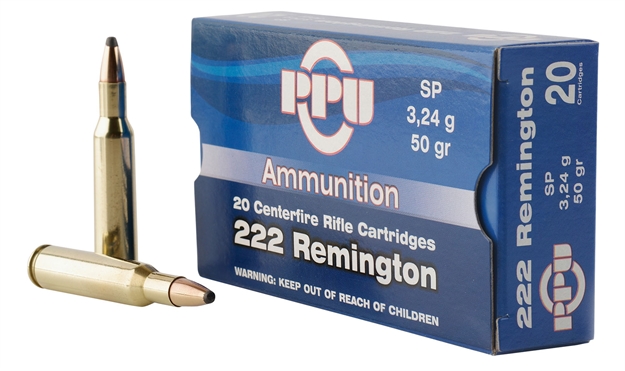Picture of  Ppu Pp222 Standard Rifle  222Rem 50Gr Soft Point 20 Per Box/50 Case