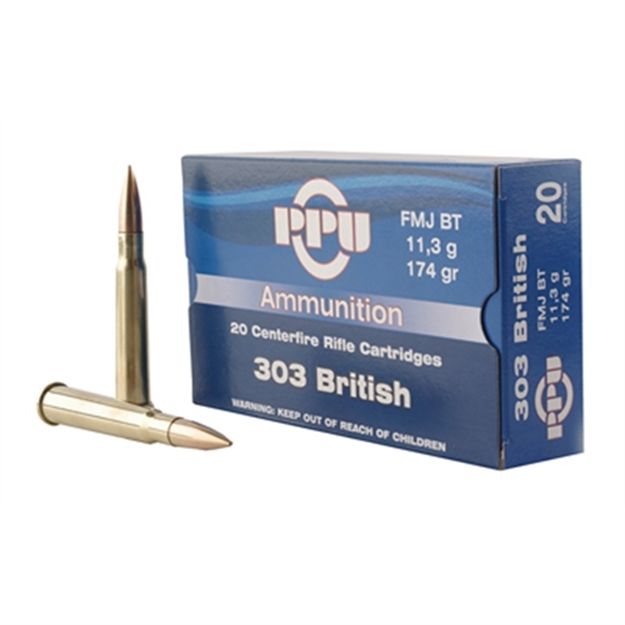 Picture of  Ppu Pp303f Standard Rifle  303British 174Gr Full Metal Jacket Boat Tail 20 Per Box/10 Case 605003812593