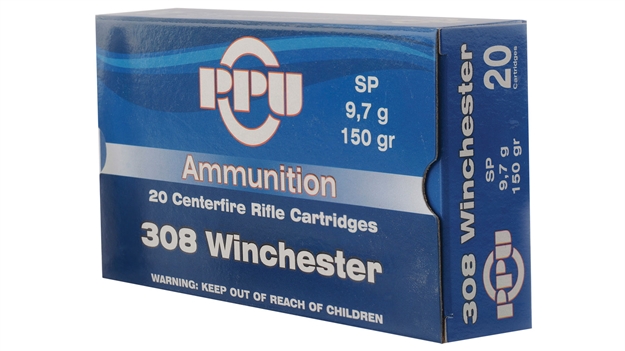 Picture of Ppu Rifle Ammo .308 Win 150Gr SP