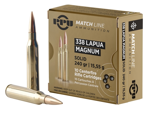 Picture of  Ppu Ppm338 Match  338Lapuamag 240Gr Copper Solid 10 Per Box/20 Case
