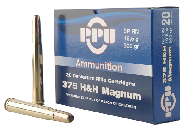 Picture of  Ppu Pp375s Standard Rifle  375H&Hmag 300Gr Soft Point Round Nose 10 Per Box/20 Case