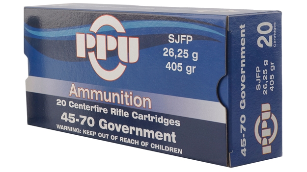 Picture of Ppu Rifle Ammo 45-70 Govt, Sjhp, 405 Grains, 1329 Fps, 20, Boxed