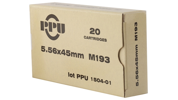 Picture of Ppu Rifle Ammo 5.56X45 Fmjbt 55Gr M190/20Rds