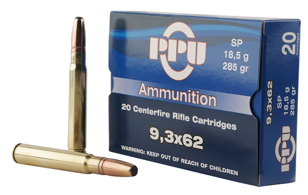 Picture of  Ppu Pp9362 Metric Rifle  9.3Mmx62mauser 285Gr Soft Point 20 Per Box/10 Case