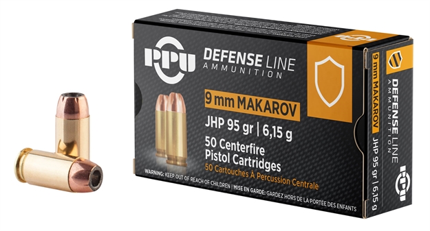 Picture of  Ppu Ppd9m Defense  9X18makarov 95Gr Jacketed Hollow Point 50 Per Box/20 Case 8605003813293