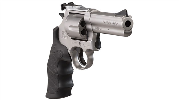 Picture of Sarsilmaz 357Mag Revolver,Forged Stainless Steel,4" Brl,Drop Safety,Hammer Block,Changeable Front Sight, Adjustable Rear Sight