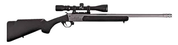 Picture of  Traditions Crs-351130Wt Outfitter G3 Takedown 35 Whelen 1Rd 22", Stainless Cerakote Barrel/Rec, Black Synthetic Stock, Muzzle Brake, 3-9X40mm Bdc Scope 040589207456
