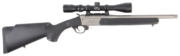 Picture of Traditions Outfitter G2 Rifle, 300 Aac, Syn Black, Cerakote, QD Forend, 3-9X40 Duplex Scope Mounted & Case 16.5" Barrel