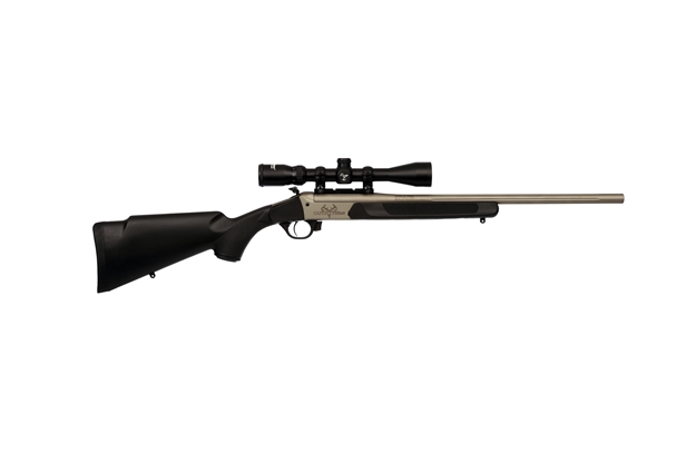 Picture of  Traditions Cr5-351130R Outfitter G3 35 Rem 1Rd 22", Stainless Cerakote Barrel/Rec, Black Synthetic Furniture, 3-9X40mm Scope 040589027487