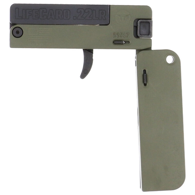 Picture of Trailblazer Firearms Tbzr Lifecard 22Lr Aluminum OD Green LC1-ODG 850006047390