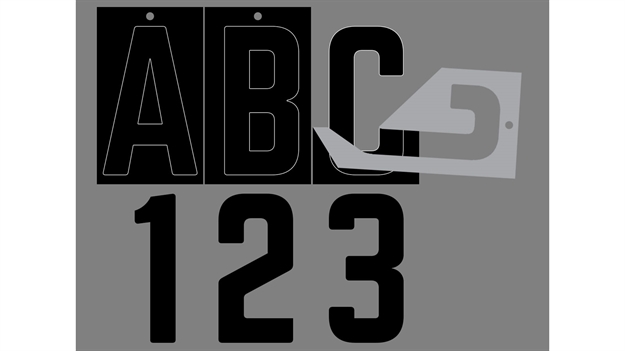 Picture of Transfer Monogram Company Aligning Blk Ltr B