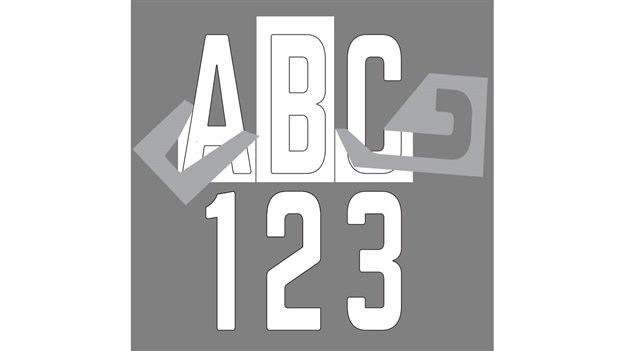 Picture of Transfer Monogram Company Aligning Wht Ltr T