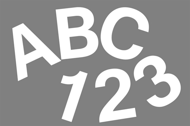 Picture of Transfer Monogram Company Bernard Wht Nbr 5