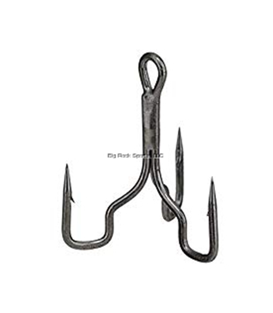 Picture of Trapper Tackle Standard Round Bend Treble Hook, Black Nickel, Size #8, 8 Per Pack