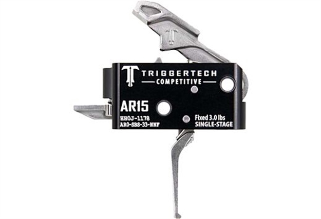 Picture of  Triggertech Ar0sbs33nnf Competitive  Stainless Flat Single-Stage 3 Lbs Fixed For Ar-15