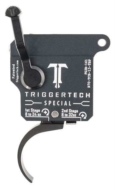 Picture of  Triggertech R70tcb13tbp Special  Two-Stage Pro Curved Trigger With 1-3.50 Lbs Draw Weight & Matte Gray W/Black Parts Finish For Remington 700 Right