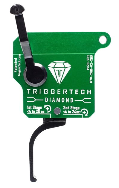 Picture of  Triggertech R70tgb02tnf Diamond  Two-Stage Flat Clean Trigger With 0.50-2.80 Lbs Draw Weight & Green W/Black Parts Finish For Remington 700 Right