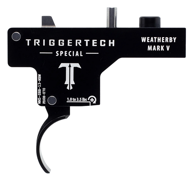 Picture of  Triggertech Wm5sbb13nbw Special  Single-Stage Curved Trigger With 1-3.50 Lbs Draw Weight & Black Pvd Finish For Weatherby Mark V